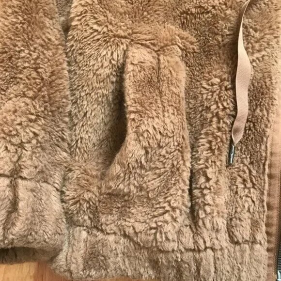 Free People We The Free Freya Fur Hoodie Teddy Jacket in Cinnamon Sprinkle - Picture 9 of 16